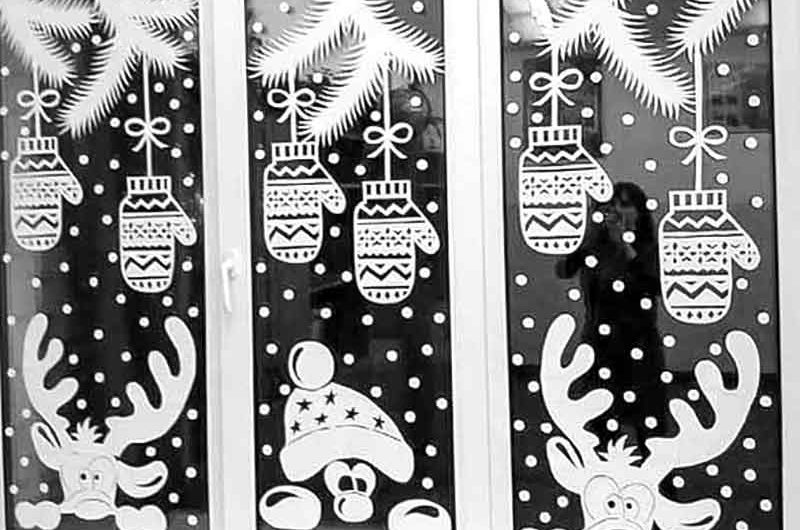 Трафареты на Новый год Змеи 2025 для вырезания на окна из бумаги