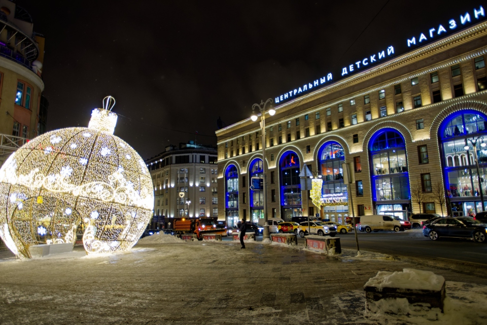 Фото украшенных улиц столицы